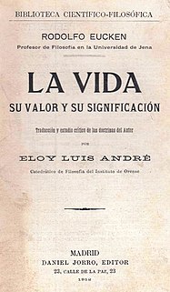 La vida. Su valor y su significación.