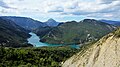 Lac de Castillon, Blick Richtung Barrage (Talsperre)