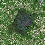 Photo satellite du lac (crédit : CNES - Spot Image).