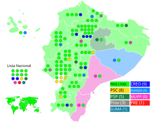 Elecciones legislativas de Ecuador de 2013