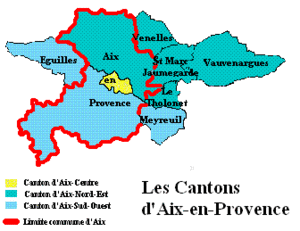 Découpage des 3 cantons d'Aix-en-Provence