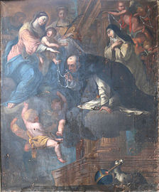 H- Tableau de Reynaud Levieux :Notre-Dame du Rosaire.