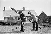 英国東海岸の沿岸警備隊で運用されるボクサー・ロケット(1940年)