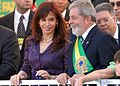 Presidents Lula and Cristina Kirchner during the Brazilian Independence Day parade in Brasília