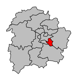 Kanton na mapě arrondissementu Poitiers