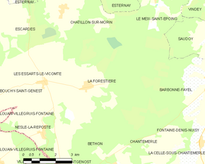 Poziția localității La Forestière