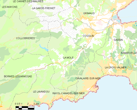 Mapa obce La Môle