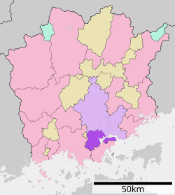 Location of Minami-ku in اوکایاما