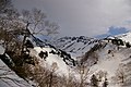 十勝岳温泉から望む冬の上ホロカメットク山