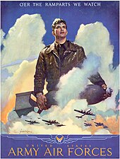 O'er the ramparts we watch in a 1945 United States Army Air Forces poster Oer the ramparts we watch.jpg