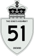 King's Highway 51 marker