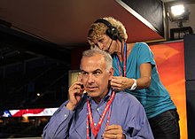 Brooks preparing for PBS Newshour in 2012 PBS-Rehearsal-David Brooks.jpg