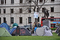 An anarchist occupation of parliament square Pro-anarchist tents (4588935075).jpg