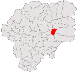 Location of Prundu Bârgăului