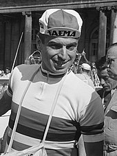 Black and white photograph of Rik Van Looy.