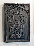 Plaque de cheminée Saint Martin équestre (1513)