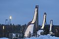 Trampolíns de ski en Lahti; tamén sede do Mundial de saltos de ski.