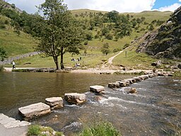 Stepping stones over the River Dove.JPG