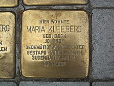 Stolperstein für Maria Kleeberg in Hannover