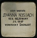 Stolperstein für Johanna Nosbach (Greesbergstraße 11)