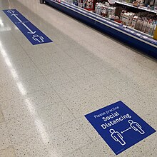 Supermarket social distancing signs in Ireland, 2020 Supermarket social distancing signs.jpg