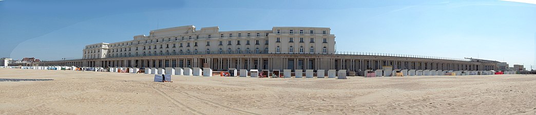 Panoramic view of the Royal Galleries of Ostend