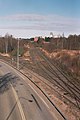 Początek odgałęzienia do Vihreäsaari oraz pozostałości torów kolejowych na stacji Toppila (2009)