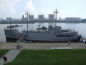 USS Pueblo как музей в Пхеньяне, Северная Корея, после его захвата