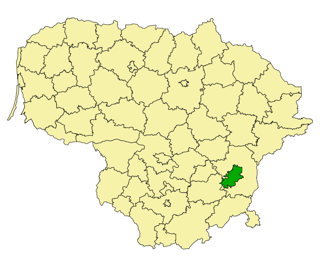 ヴィリニュスの位置（リトアニア共和国）の位置図