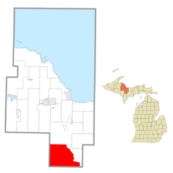 Location within Marquette County