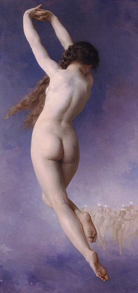 L'Etoile Perdue (1884) par William-Adolphe Bouguereau : Mérope avec ses sœurs en arrière-plan