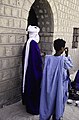 Tuareg jewelry seller Abdullah and a boy, Timbuktu