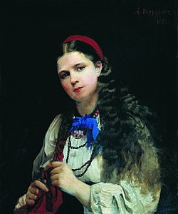 Yikya tronkasa va uling (Девушка, заплетающая косу ~ 1883)