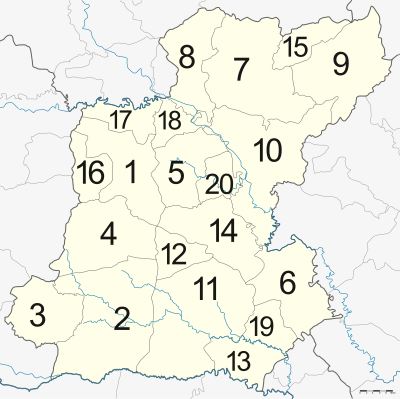 แผนที่อำเภอในจังหวัดร้อยเอ็ด