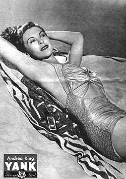Андреа Кинг. Фото на обложке журнала Yank (1945)