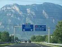 Rapprochement de l'A41 et de l'A43 à Montmélian au sud de Chambéry