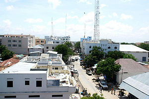 English: Bakaara Market in the heart of Mogadi...