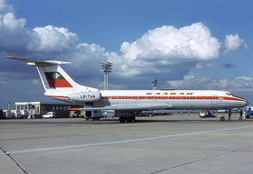 Un Tupolev Tu-134 de Balkan Bulgarian Airlines, semblable à celui impliqué dans l'accident.