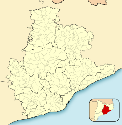 Location map Spain Province of Barcelona