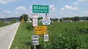 Beaver corporation limit sign.