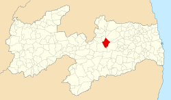 Localização de Olivedos na Paraíba