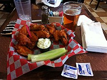 Buffalo wings with celery and blue cheese Buffalo - Wings at Airport Anchor Bar.jpg