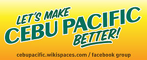 Logo of 'Let's make Cebu Pacific better!'