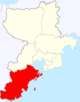 Localisation de Huángdǎo Qū