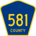 County Route 581 marker