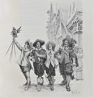 Dartanyan, Atos, Portos, Aramis 1894-cü ildə Moris Leluar tərəfindən çəkilmiş rəsm