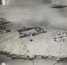 An aerial photograph of the Old Amiri Palace taken by the Royal Air Force in 1934 Doha Palace looking south.jpg