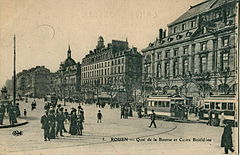 ROUEN - Quai de la Bourse et Cours Boieldieu