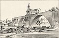 The four surviving arches drawn by Edward William Cooke in 1845.