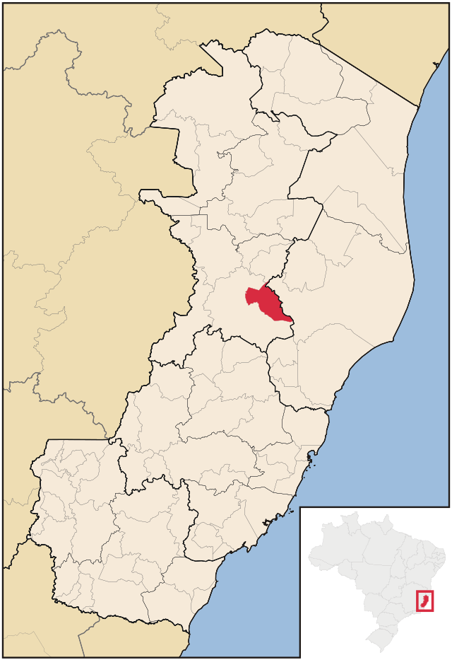 Localização de Marilândia no Espírito Santo